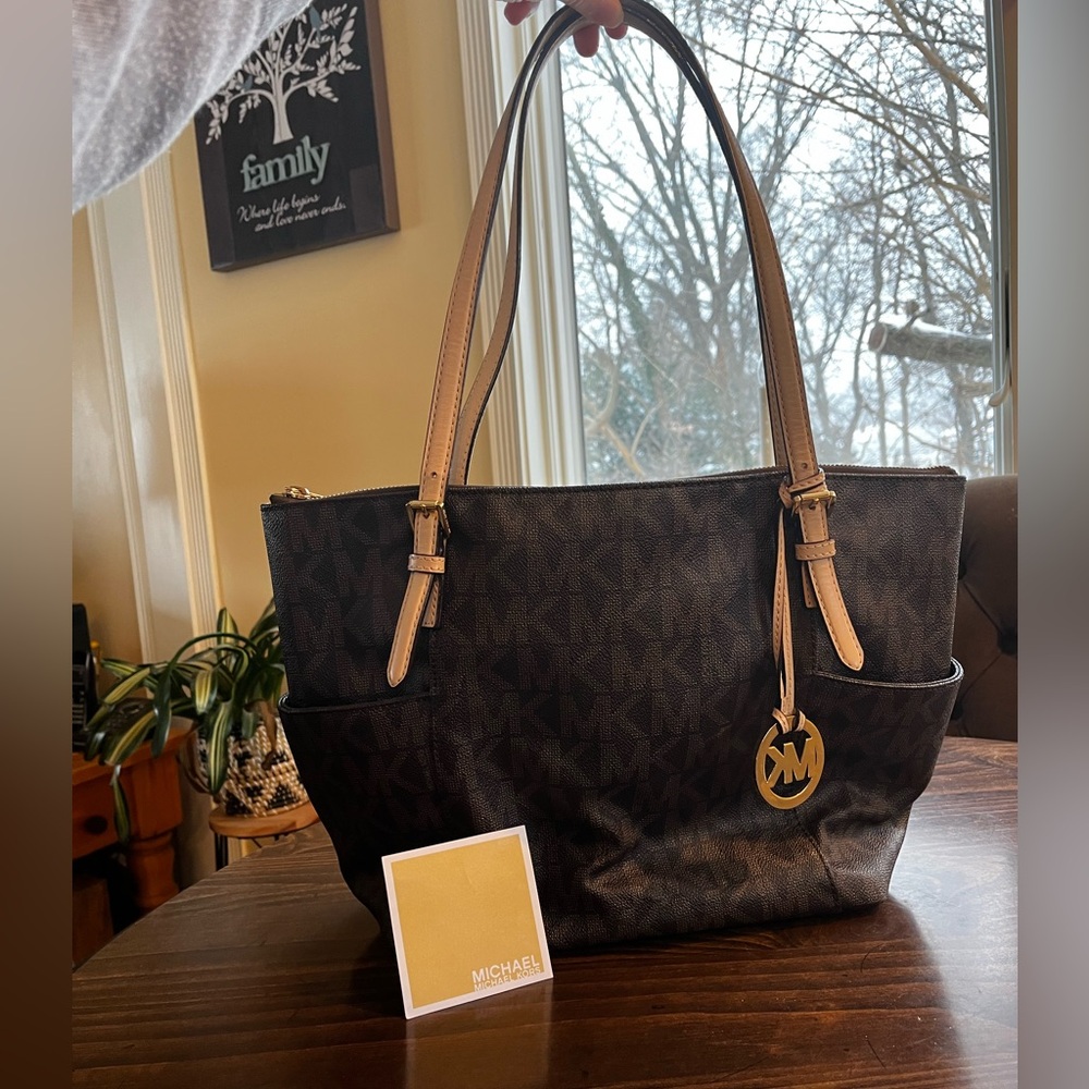 Michael Kors Dark Brown Jet Set Tote Purse